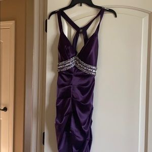 Deep purple mini dress